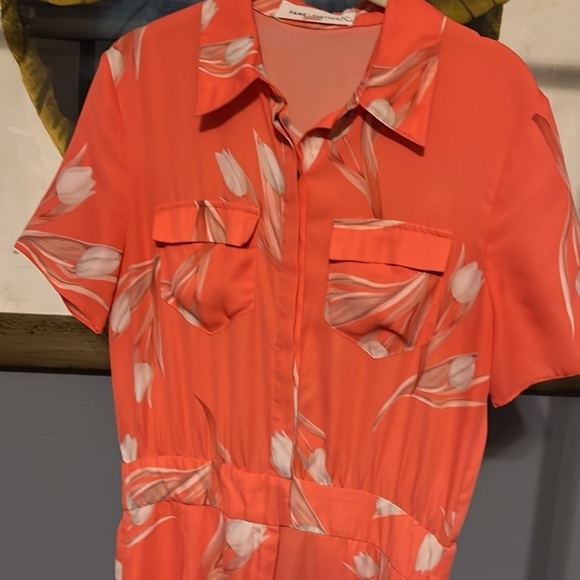 Fame and partners jumpsuit size 4. Tangerine - Picture 5 of 8